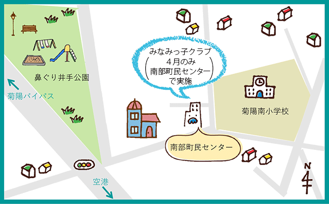 菊陽南小学童周辺地図(2020.4月のみ)