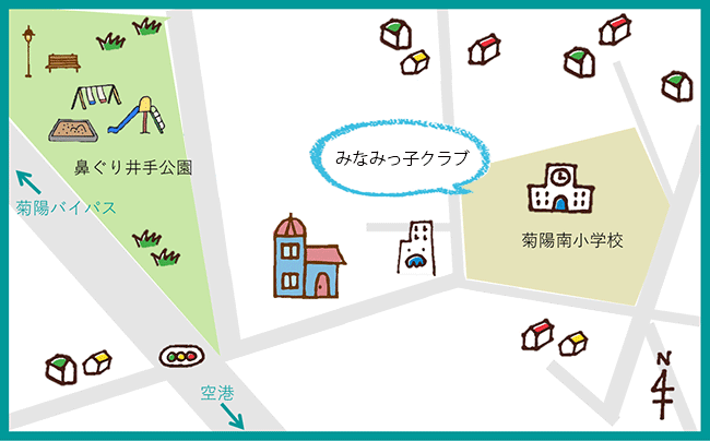 菊陽南小学童周辺地図(菊陽南小学校内)